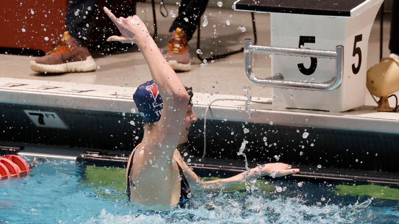 Leah Thomas, nuotatrice di Penn Quakers, vince 100 yard libere, termina con quattro titoli Ivy League nel nuoto e nei tuffi.

