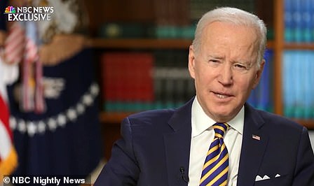 Il presidente Joe Biden ha parlato con la NBC prima della partita di domenica