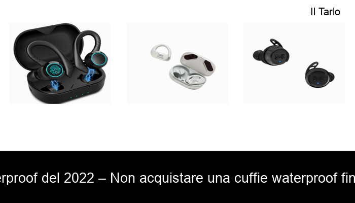 Auricolari Cuffie In-Ear Waterproof Completamente Impermeabili Cavo 1,2 Metri 