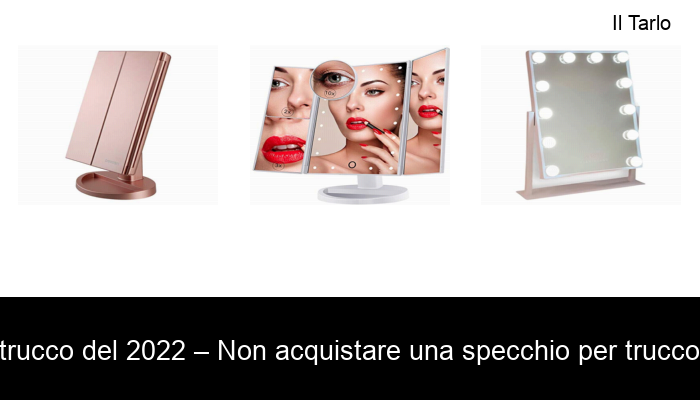 Santoo Specchio per Il Trucco Oro Rosa Specchio di Trifold Ruota di 180° Ingrandimento 3X 2X Specchio per Il con Touchscreen per Il Trucco e la Cura della Pelle Trucco Specchio con 21 LED lume 
