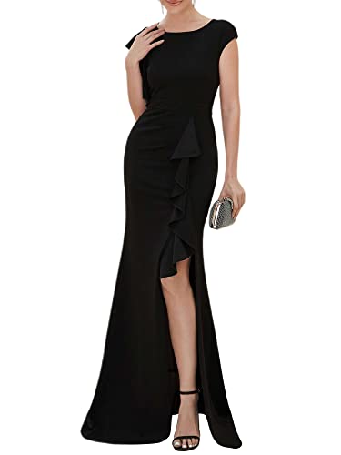 Vestito lungoAlaïa in Materiale sintetico di colore Nero Donna Abbigliamento da Abiti da Abiti eleganti e da sera 