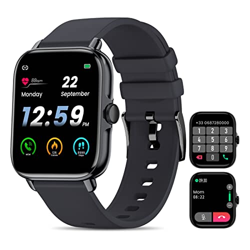 Orologio Fitness con Contapassi e Cronometro Smartwatch Uomo e Donna Draccialetto Sportivo Intelligente Orologio Intelligente con Funzione di Chiamata e Musica per Android iOS Xiaomi Huawei 