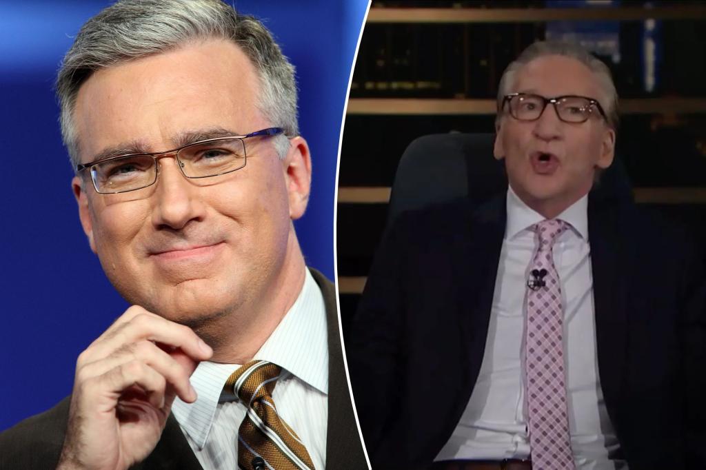 Keith Olbermann maledice Bill Maher "Canaglia" per aver riportato lo spettacolo mentre gli scrittori colpivano: "Fk tu"