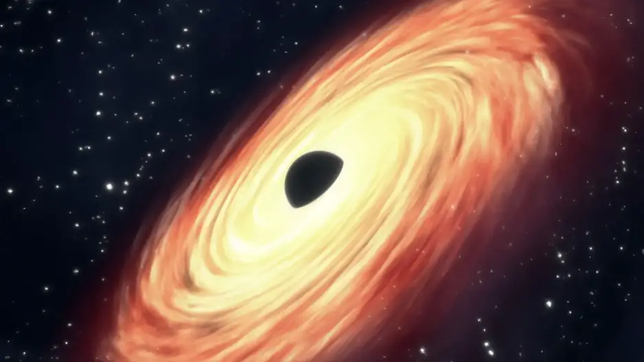 Illustrazione del buco nero più distante
