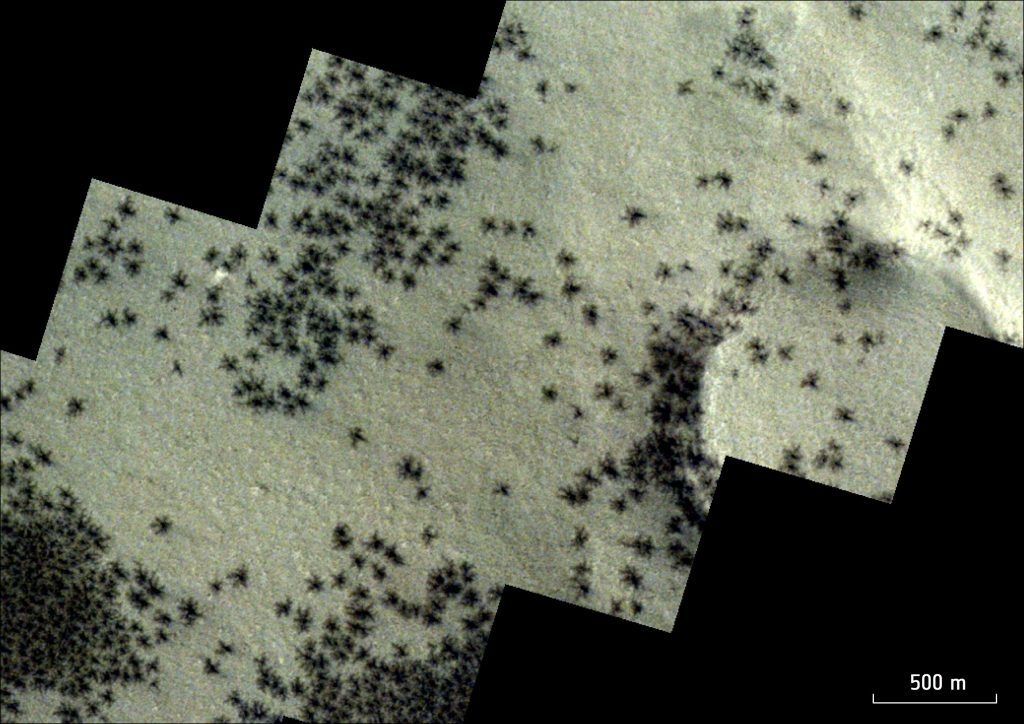 Segni del fenomeno del "ragno" su Marte