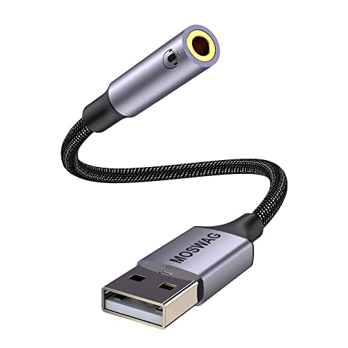 MOSWAG Adattatore audio da USB a jack da 3,5 mm